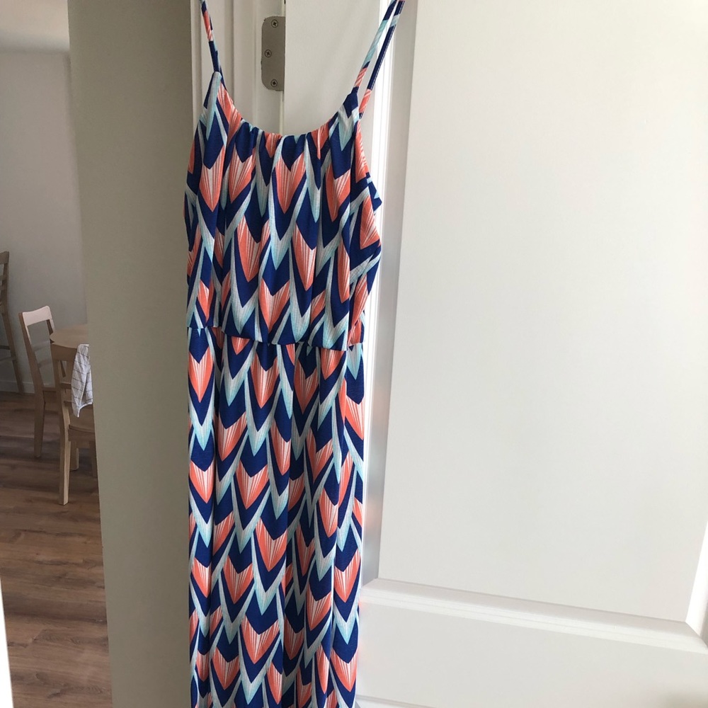 Size L multi color maxi dress